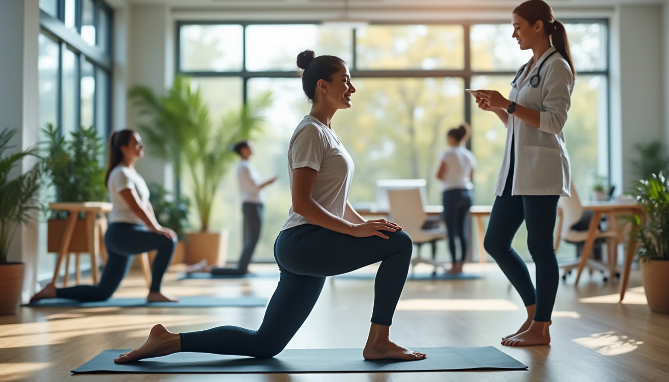 le yoga thérapeutique aide les salariés à soulager le mal de dos et à améliorer leur bien-être au travail grâce à des exercices adaptés.
